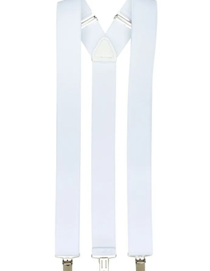 Buckle Plain Braces 35mm in White
