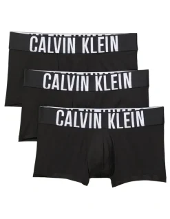 Calvin Klein 3 Pack Intense Power Micro Low Rise Trunks in Black
