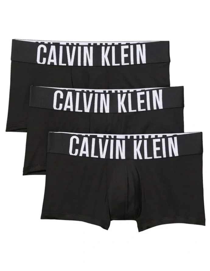 Calvin Klein 3 Pack Intense Power Micro Low Rise Trunks in Black