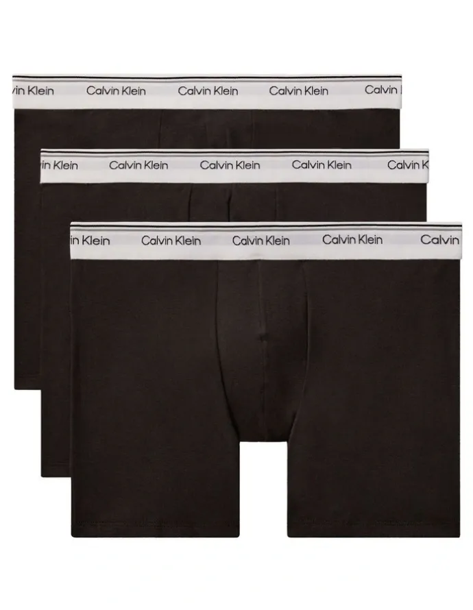 Calvin Klein Balance Cotton Stretch Boxer Briefs 3 Pack in Black