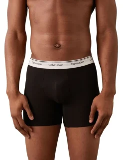 Calvin Klein Balance Cotton Stretch Boxer Briefs 3 Pack in Black