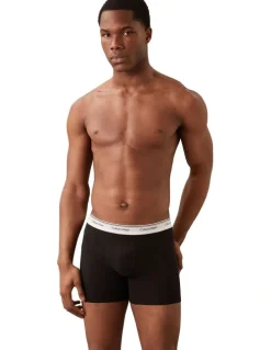 Calvin Klein Balance Cotton Stretch Boxer Briefs 3 Pack in Black