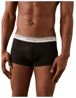 Calvin Klein Balance Cotton Stretch Low Rise Trunks 3 Pack in Multi