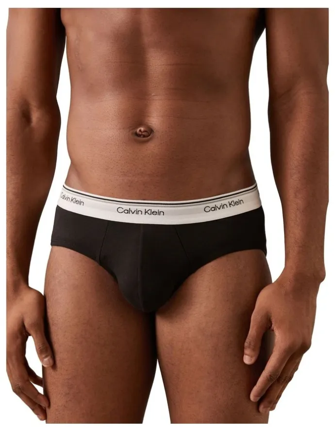 Calvin Klein Balance Cotton Stretch Briefs 3 Pack in Black