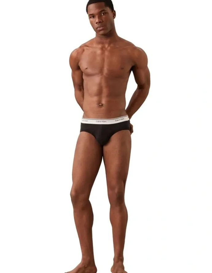 Calvin Klein Balance Cotton Stretch Briefs 3 Pack in Black