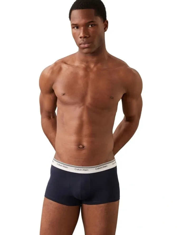Calvin Klein Balance Cotton Stretch Low Rise Trunks 3 Pack in Multi