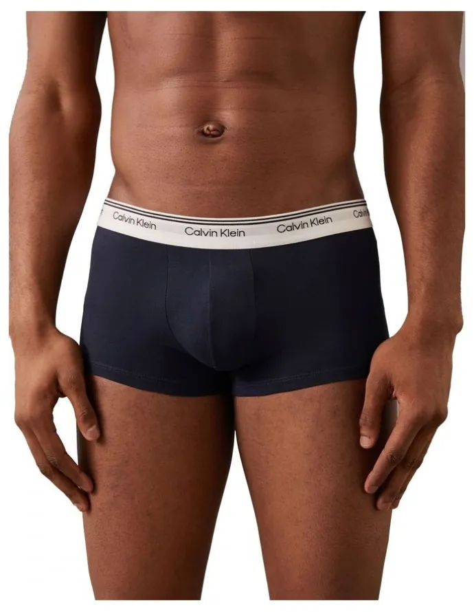 Calvin Klein Balance Cotton Stretch Low Rise Trunks 3 Pack in Multi