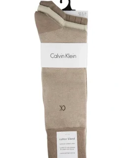 Calvin Klein Barclay Birdseye Dress Sock 3 Pack in Brown