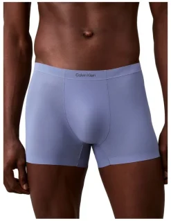 Calvin Klein CK Black Invisible Mesh Trunks in Blue
