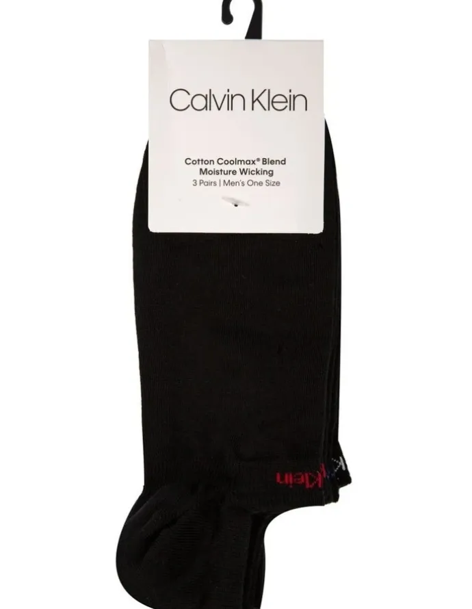 Calvin Klein Coolmax Sports Liner 3 Pack in Black