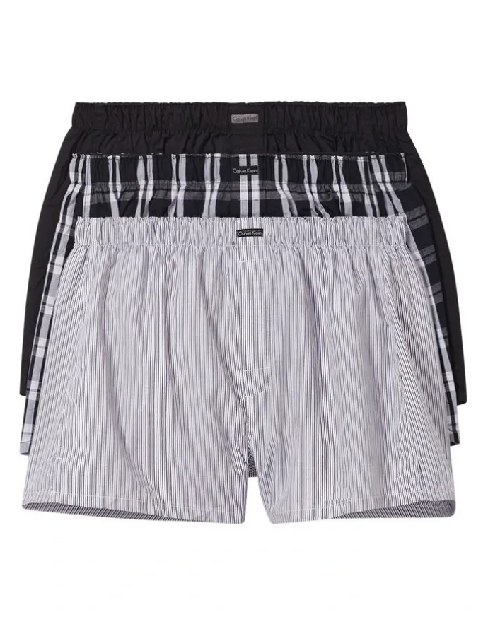Calvin Klein Cotton Classics Woven Boxer 3 Pack in Multi