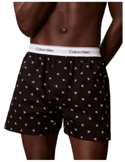 Calvin Klein Cotton Poplin Boxer in Black