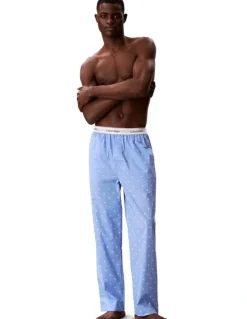 Calvin Klein Cotton Poplin Sleep Pants in Blue