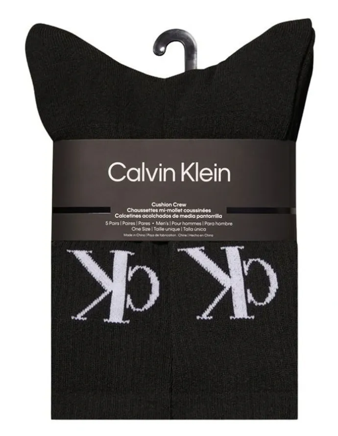 Calvin Klein Cotton Socks 5 Pack in Black