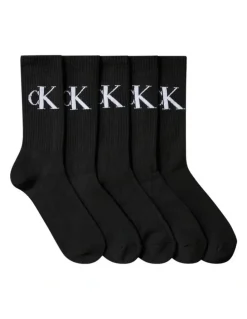 Calvin Klein Cotton Socks 5 Pack in Black