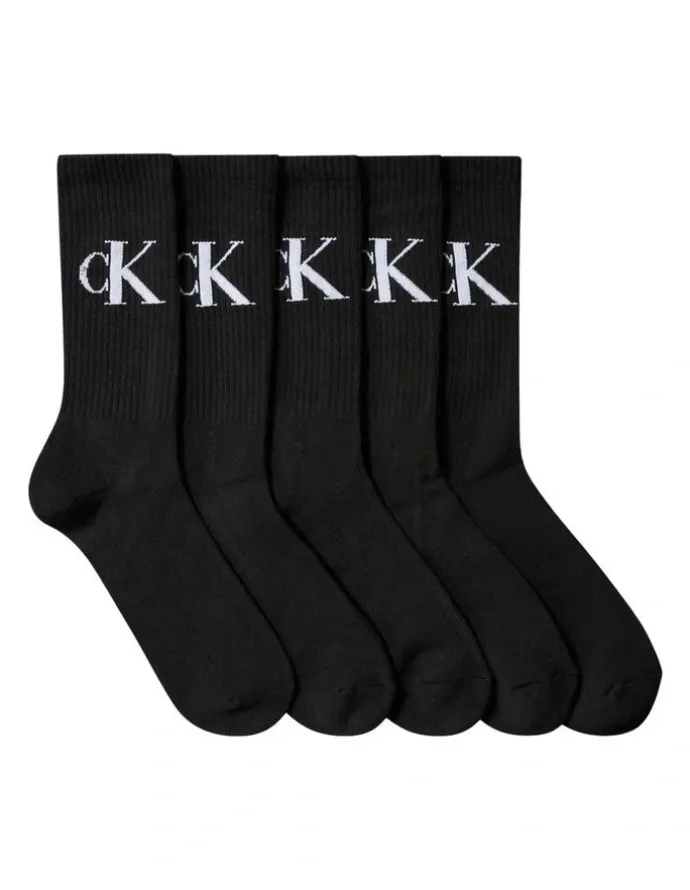 Calvin Klein Cotton Socks 5 Pack in Black