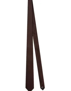 Calvin Klein Dobby Silk Tie in Brown