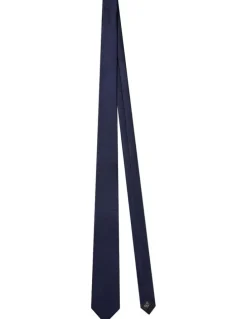 Calvin Klein Dobby Silk Tie in Navy