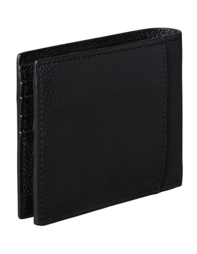 Calvin Klein Foil Emboss Ew Bill Fold With Coin Wallet in Black