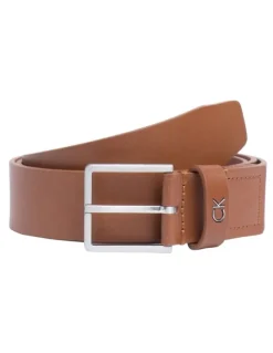Calvin Klein Formal Leather Belt in Cognac