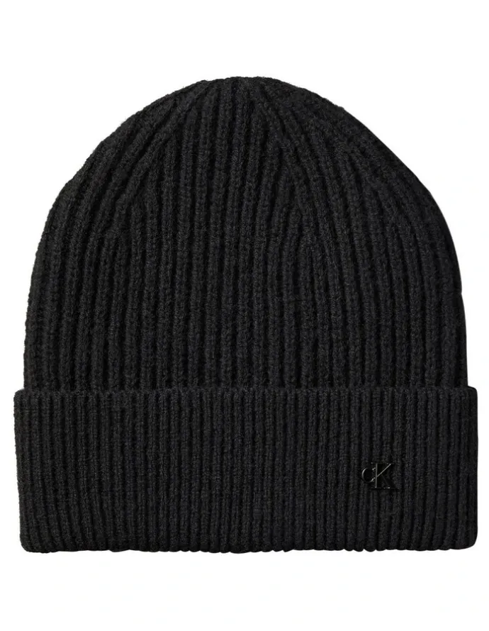 Calvin Klein Hw Wool Blend Beanie Hat Black