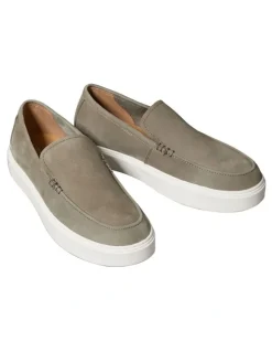Calvin Klein Hybrid Moccasin Nu Slip On Shoes in Smokey Olive/Bright White