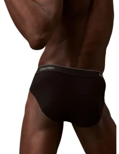 Calvin Klein Icon Cotton Stretch Hip Brief Pack Of 5 in Black