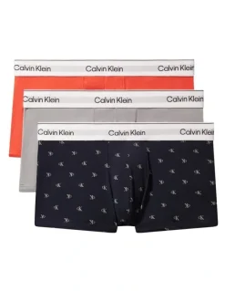 Calvin Klein Icon Cotton Low Rise Trunks 3 Pack in Multi