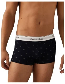 Calvin Klein Icon Cotton Low Rise Trunks 3 Pack in Multi