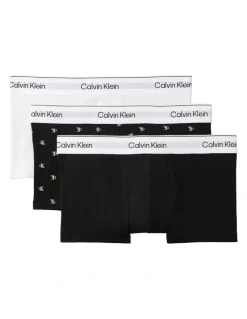 Calvin Klein Icon Cotton Low Rise Trunks 3 Pack in Multi