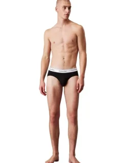 Calvin Klein Icon Cotton Hip Briefs 3 Pack in Black