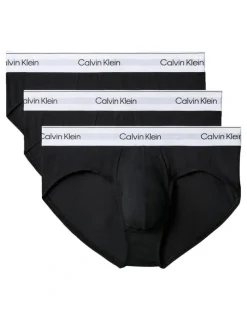 Calvin Klein Icon Cotton Hip Briefs 3 Pack in Black