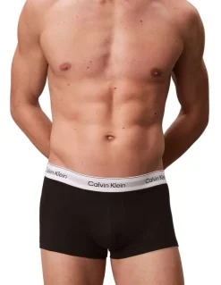 Calvin Klein Icon Cotton Low Rise Trunks 3 Pack in Multi