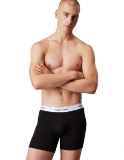 Calvin Klein Icon Cotton Stretch Relaxed Trunk 3 Pack in Multi