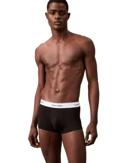 Calvin Klein Icon Cotton Low Rise Trunks 3 Pack in Black