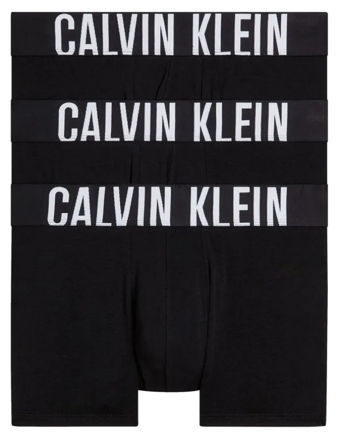 Calvin Klein Intense Power Cotton Trunks 3 Pack in Black