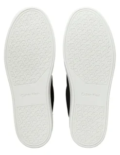 Calvin Klein Lace Up Suede Sneaker in Black