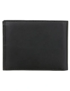 Calvin Klein Leather Smooth CK 5CC Coin Wallet in Black