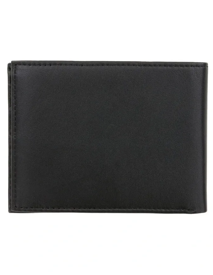 Calvin Klein Leather Smooth CK 5CC Coin Wallet in Black