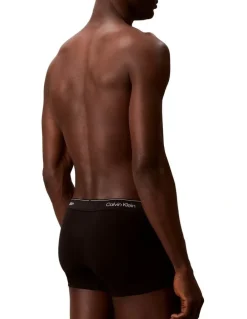 Calvin Klein Limited Edition Icon Cotton Shine Trunks 3 Pack in Black