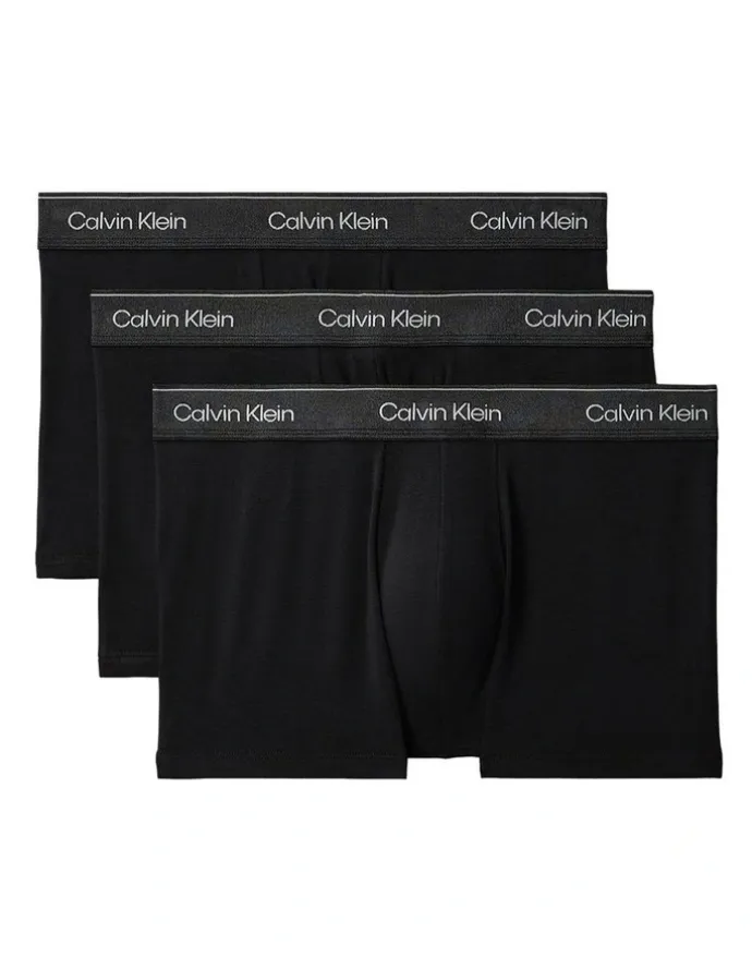 Calvin Klein Limited Edition Icon Cotton Shine Trunks 3 Pack in Black