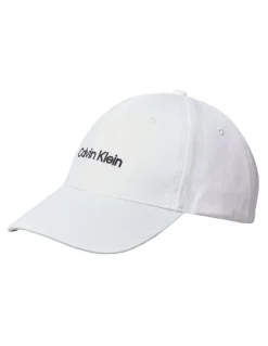 Calvin Klein Logo Embroidery Baseball Cap in White