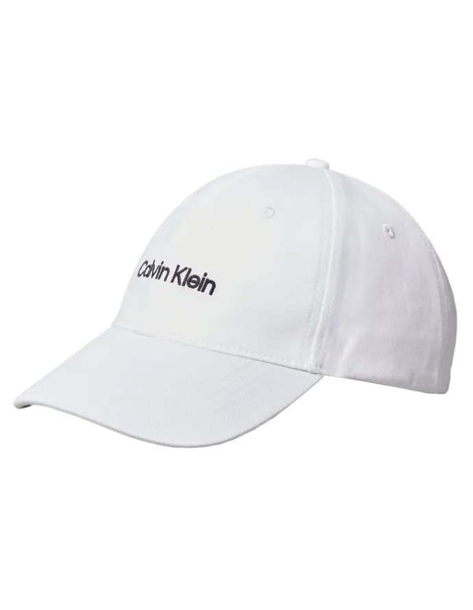 Calvin Klein Logo Embroidery Baseball Cap in White
