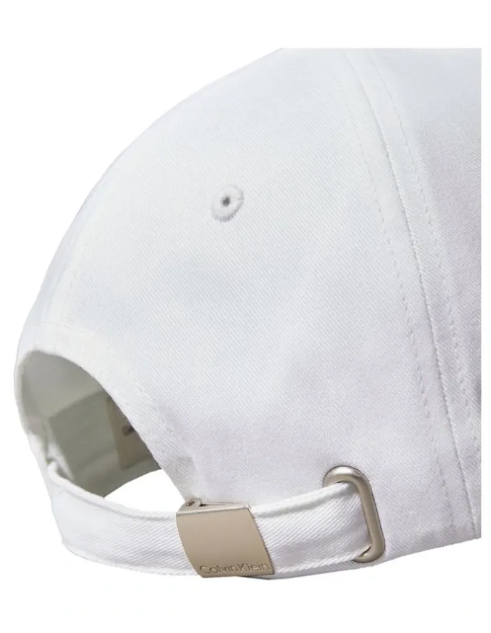 Calvin Klein Logo Embroidery Baseball Cap in White