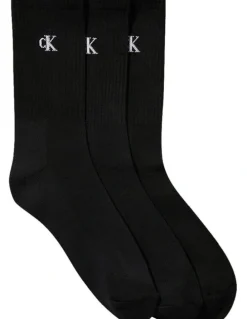 Calvin Klein Logo Sports Crew Socks Pack Of 3 in Black