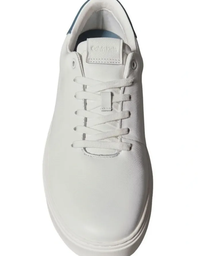 Calvin Klein Low Top Lace Up Oxford Sneaker in White