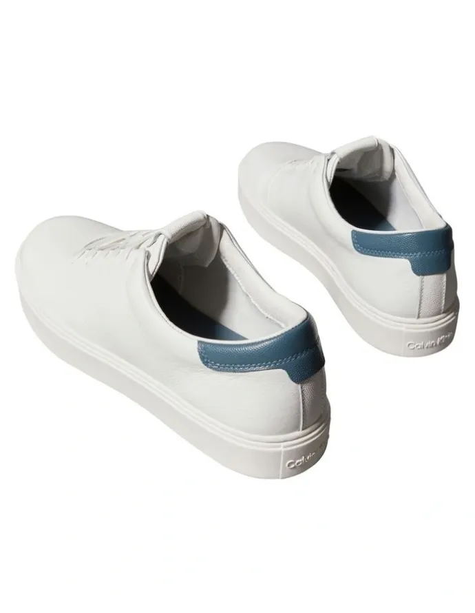 Calvin Klein Low Top Lace Up Oxford Sneaker in White
