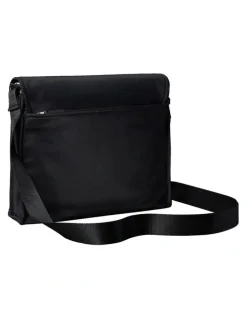 Calvin Klein Matte Nylon Messenger Bag in Black