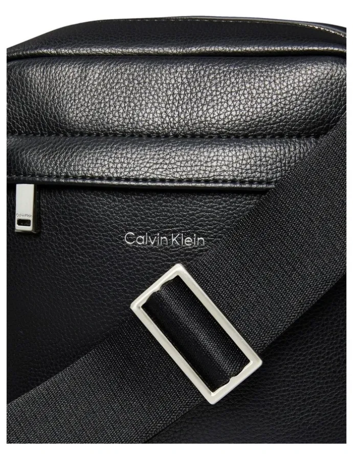 Calvin Klein Micro Pebble Reporter Bag in Black