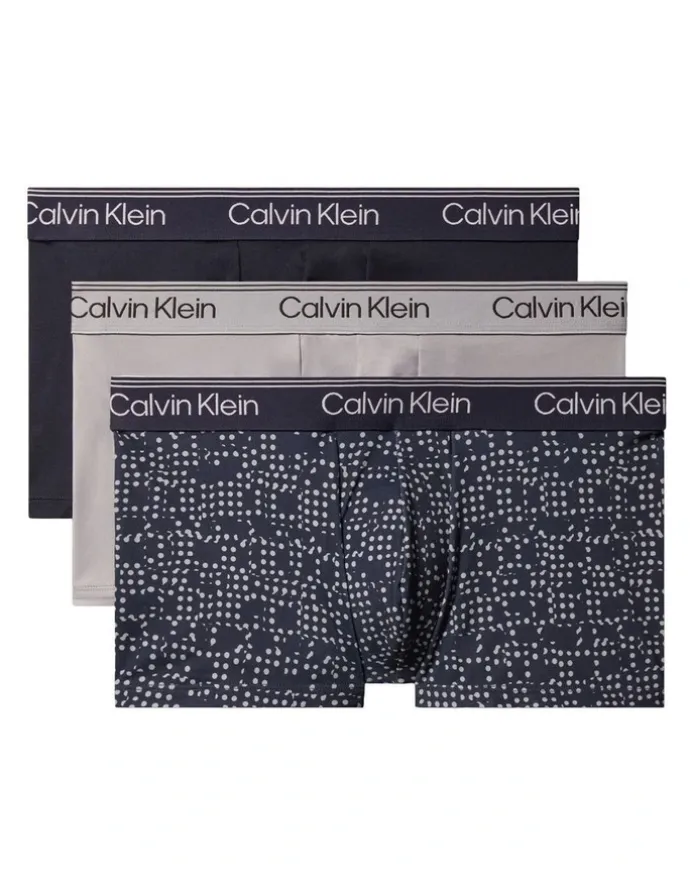 Calvin Klein Micro Stretch Low Rise Trunks 3 Pack in Multi